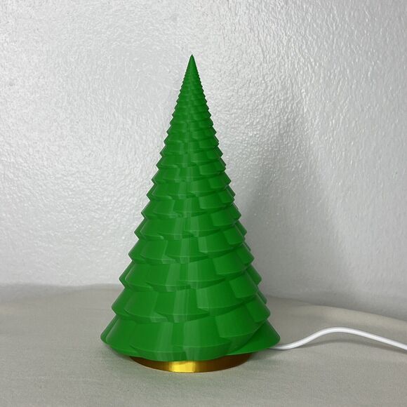 Lighted Green Christmas Tree Decor Night Light Decorative Holiday Xmas UBS - Picture 7 of 9